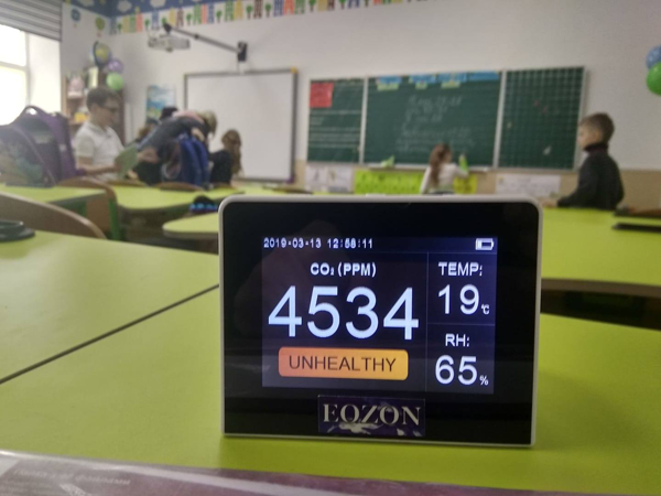 Вимірювання рівня СО2 у школі (м. Вінниця)